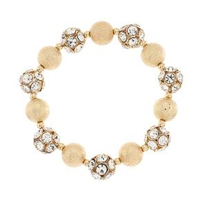 Glass Ball & Textured CCB Bead Bracelet